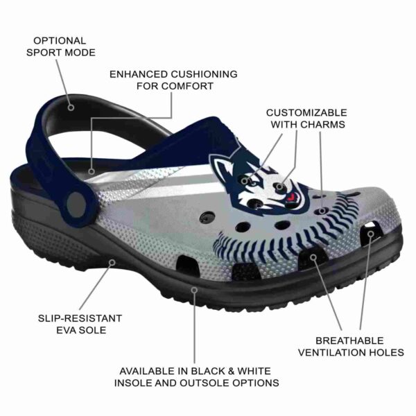 custom uconn huskies baseball motif clog new arrival