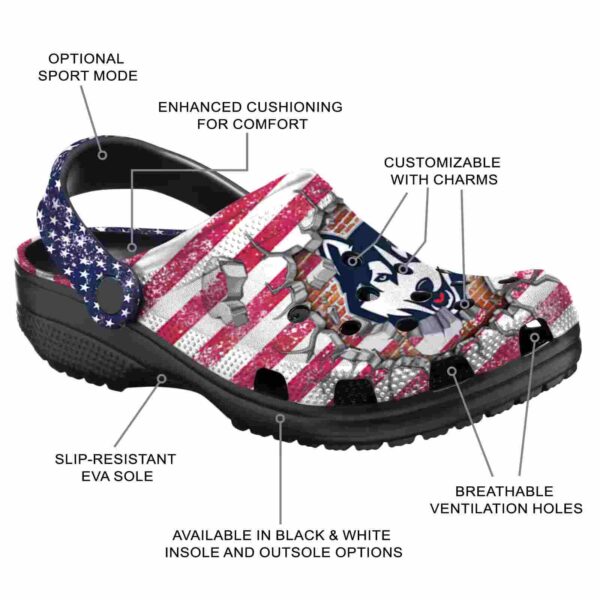 custom uconn huskies freedom splinter clog new arrival