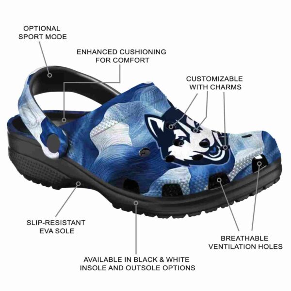 custom uconn huskies ocean waves clog new arrival