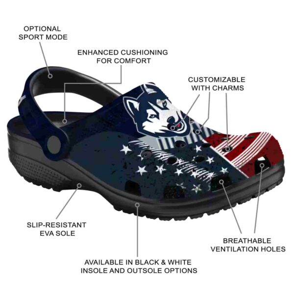 custom uconn huskies star spangled side pattern clog new arrival