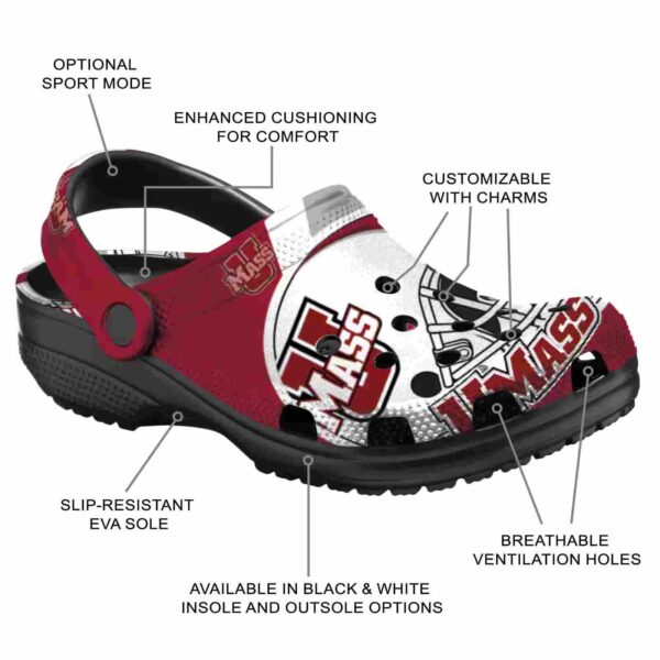 custom umass minutemen football helmet clog new arrival