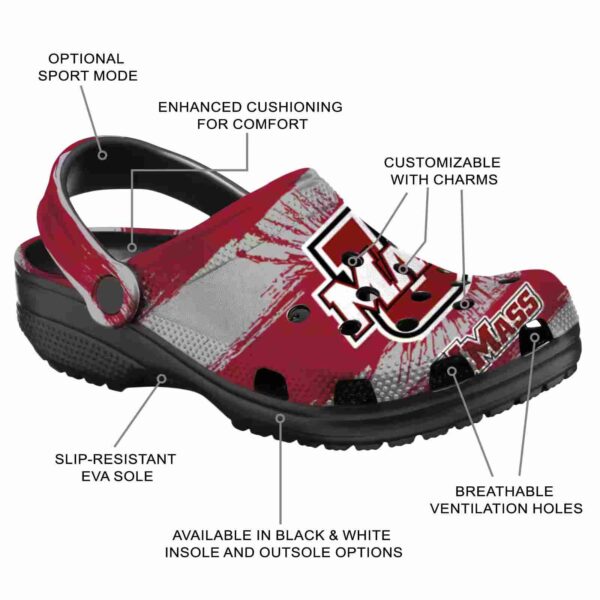 custom umass minutemen paint splatter graphics clog new arrival