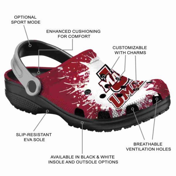 custom umass minutemen splash art clog new arrival