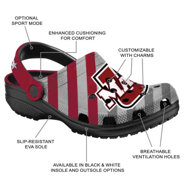 custom umass minutemen star spangled graphic clog new arrival