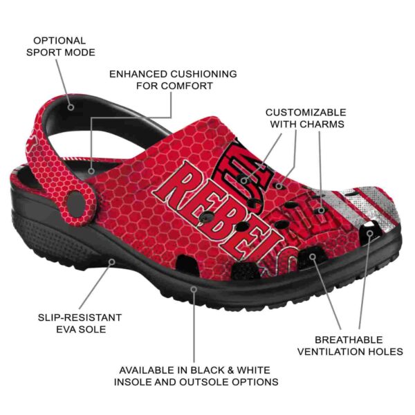 custom unlv rebels contrasting stripes clog new arrival