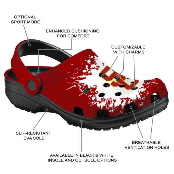 custom usc trojans splatter background crocs new arrival