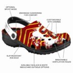 Custom USC Trojans Zigzag Paint Burst Crocs Best selling