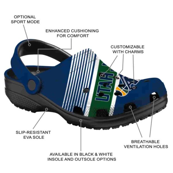 custom utah jazz vibrant dual tone clog new arrival