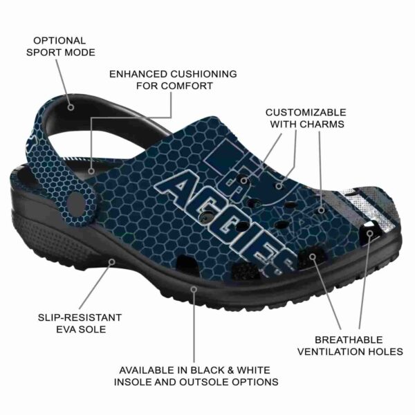 custom utah state aggies contrasting stripes clog new arrival