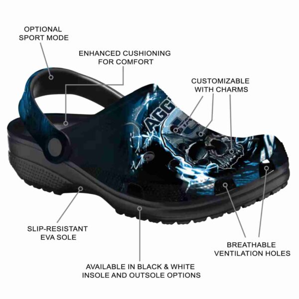 custom utah state aggies gothic skull clog new arrival