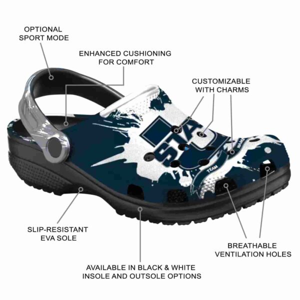 custom utah state aggies splatter pattern clog new arrival