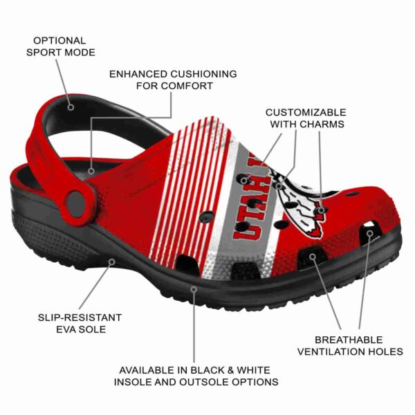 custom utah utes vibrant dual tone crocs new arrival