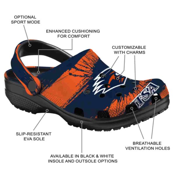 custom utsa roadrunners paint splatter graphics clog new arrival