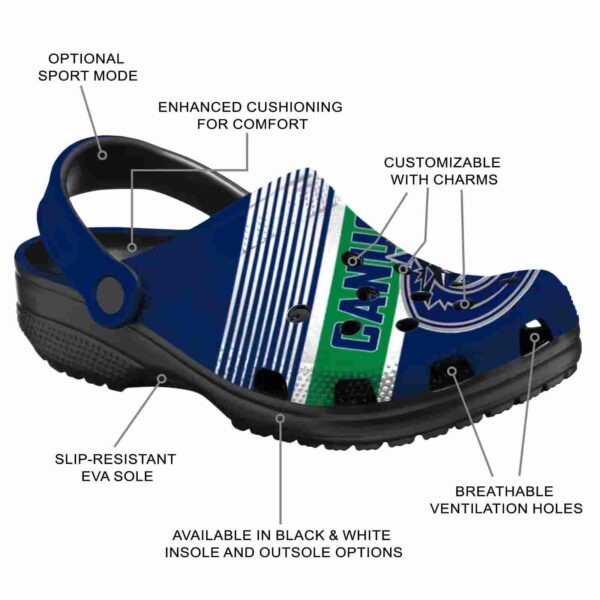 custom vancouver canucks vibrant dual tone clog new arrival