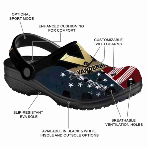 custom vanderbilt commodores star spangled side pattern clog new arrival