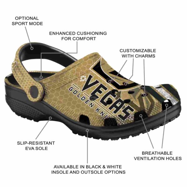 custom vegas golden knights contrasting stripes clog new arrival