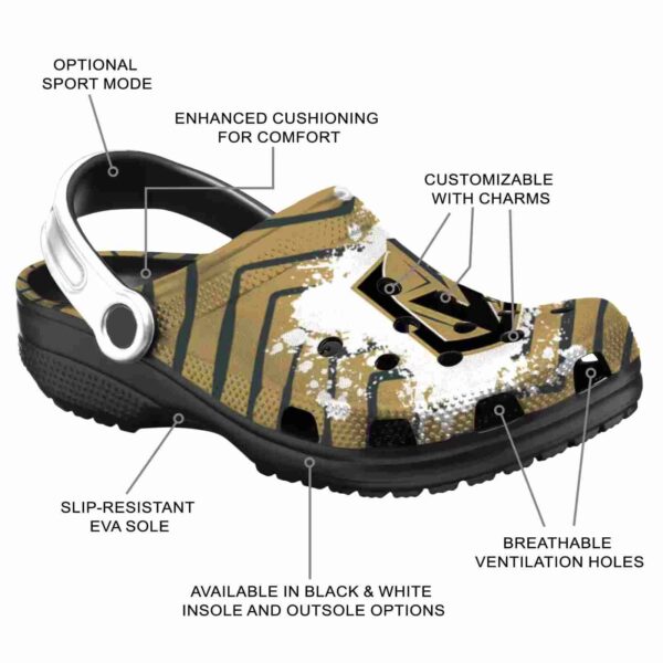 custom vegas golden knights zigzag paint burst clog new arrival