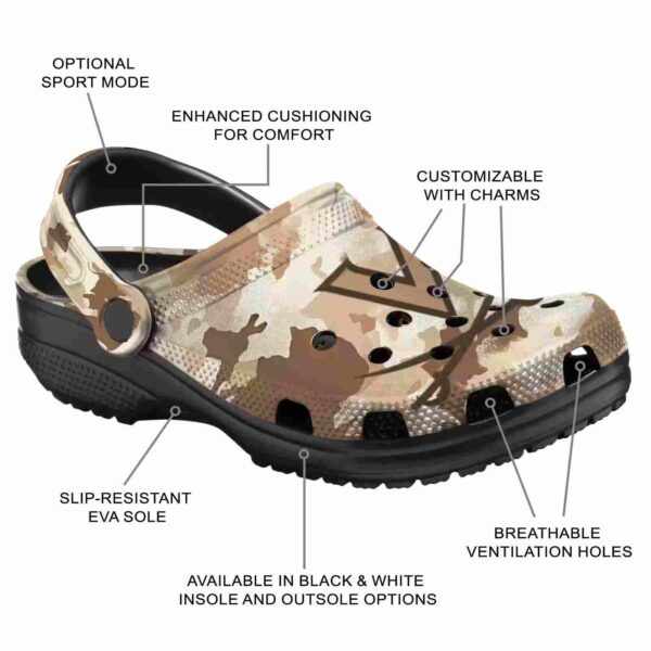 custom virginia cavaliers desert camo clog new arrival