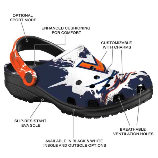 custom virginia cavaliers splatter pattern clog new arrival