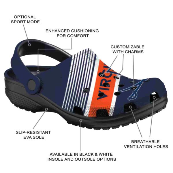 custom virginia cavaliers vibrant dual tone clog new arrival
