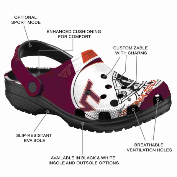 custom virginia tech hokies football helmet crocs new arrival