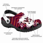 Custom Virginia Tech Hokies Zigzag Paint Burst Crocs Best selling