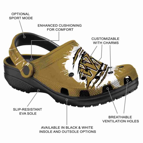 custom wake forest demon deacons splash motif background clog new arrival