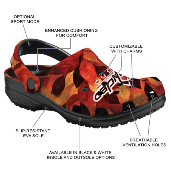 custom washington capitals autumn leaves clog new arrival