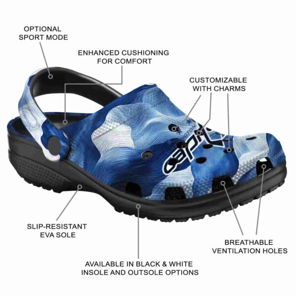 custom washington capitals ocean waves clog new arrival