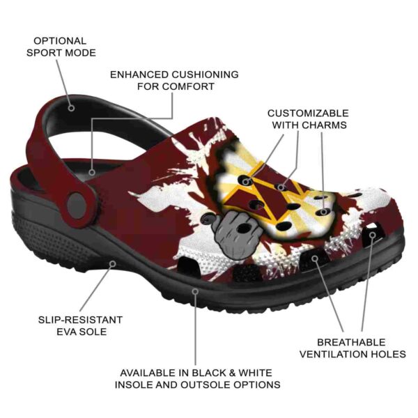 custom washington commanders gripping hand crocs new arrival