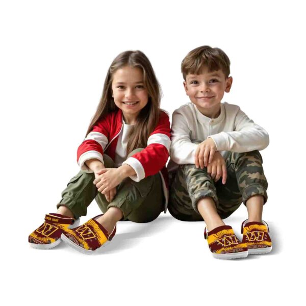 custom washington commanders paint splatter graphics crocs fashion forward