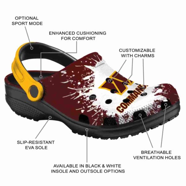 custom washington commanders splash art crocs new arrival