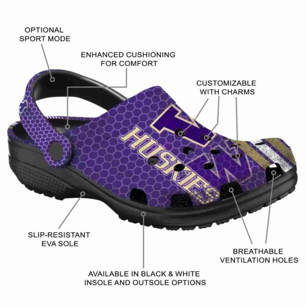 custom washington huskies contrasting stripes crocs new arrival