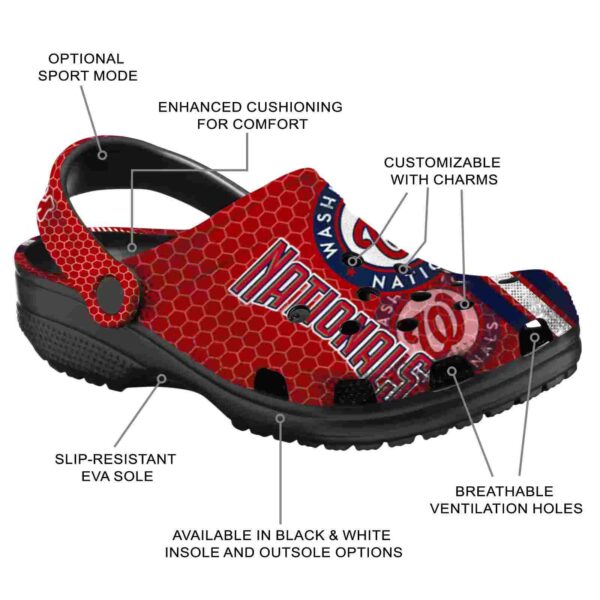 custom washington nationals contrasting stripes crocs new arrival