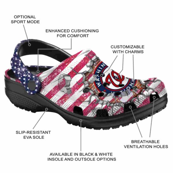 custom washington nationals freedom splinter crocs new arrival