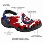 Custom Washington Nationals Splatter Pattern Crocs Best selling