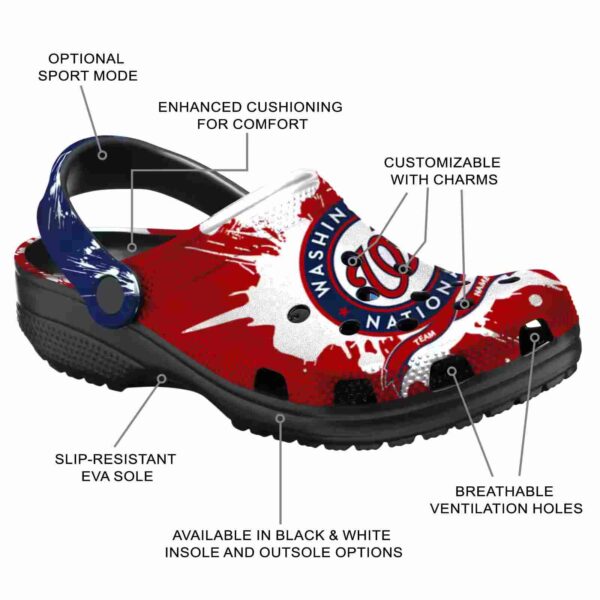 custom washington nationals splatter pattern crocs new arrival