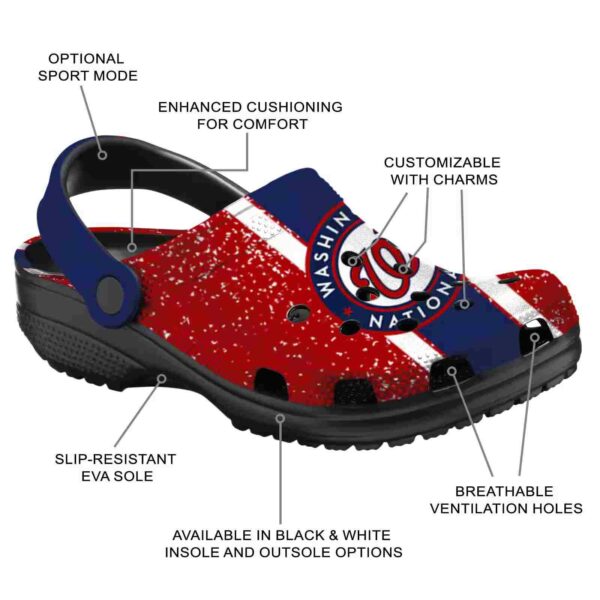 custom washington nationals vertical stripes crocs new arrival