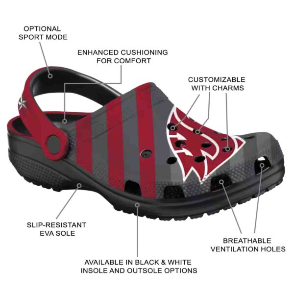 custom washington state cougars star spangled graphic clog new arrival