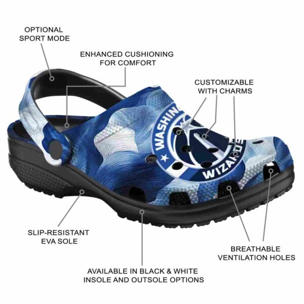 custom washington wizards ocean waves clog new arrival