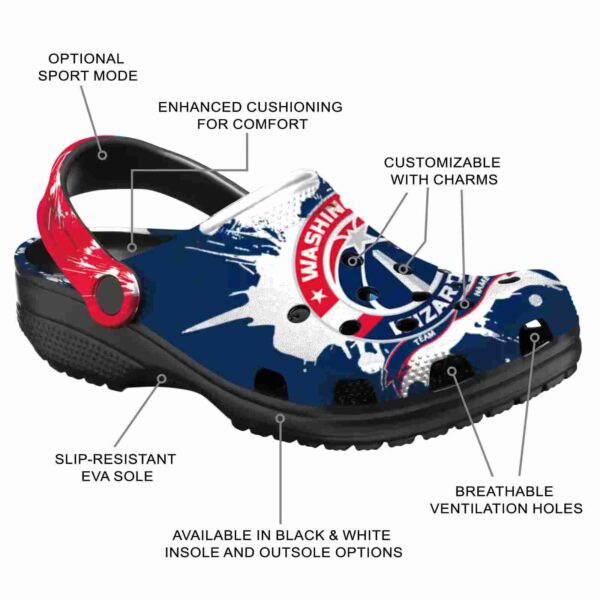 custom washington wizards splatter pattern clog new arrival