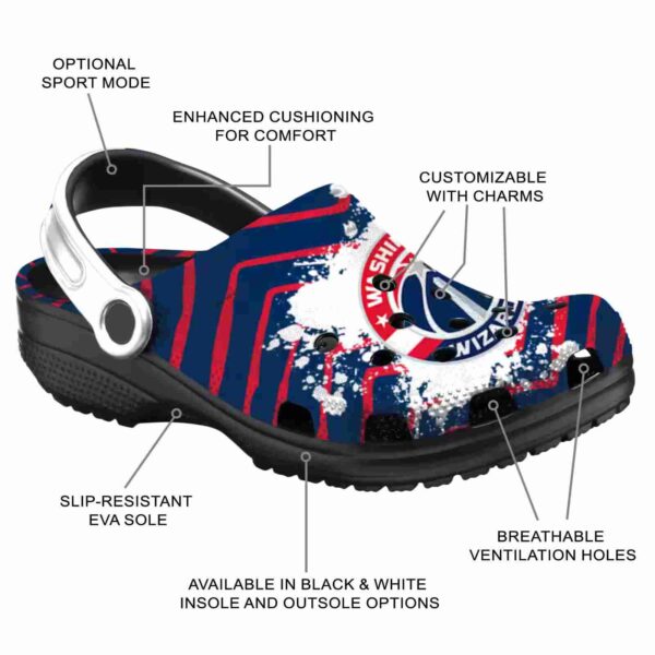custom washington wizards zigzag paint burst clog new arrival