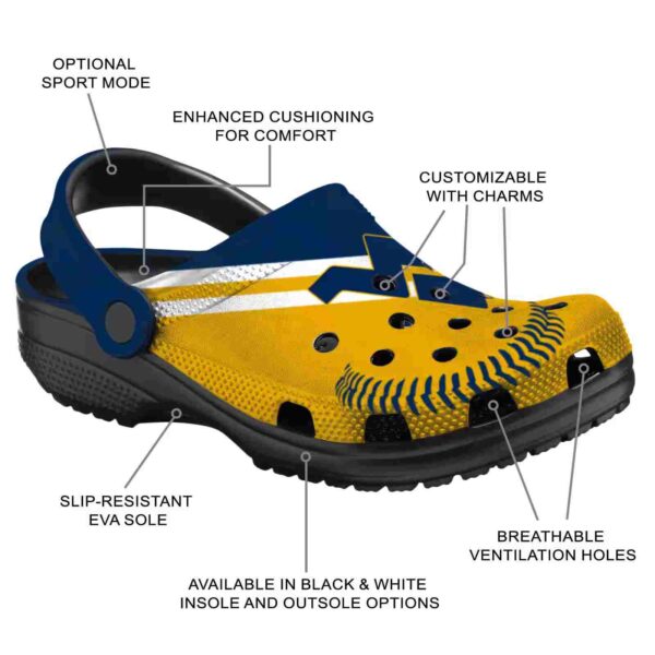 custom west virginia mountaineers baseball motif crocs new arrival
