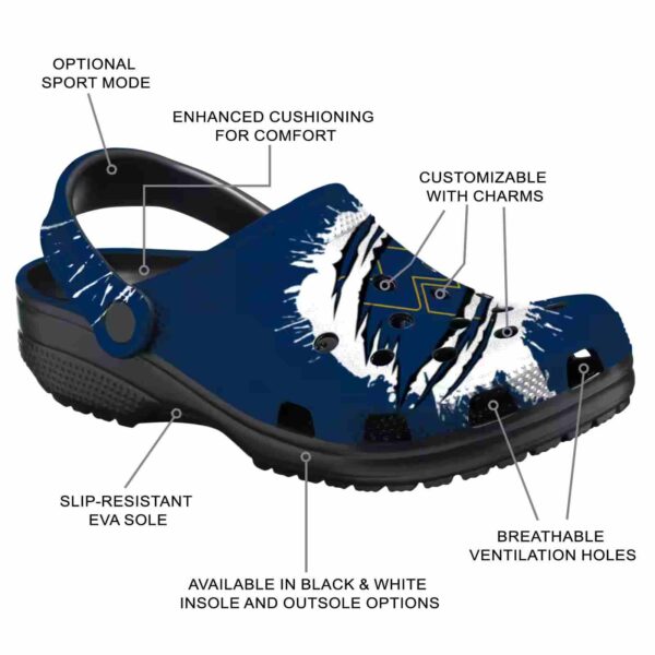 custom west virginia mountaineers splash motif background crocs new arrival