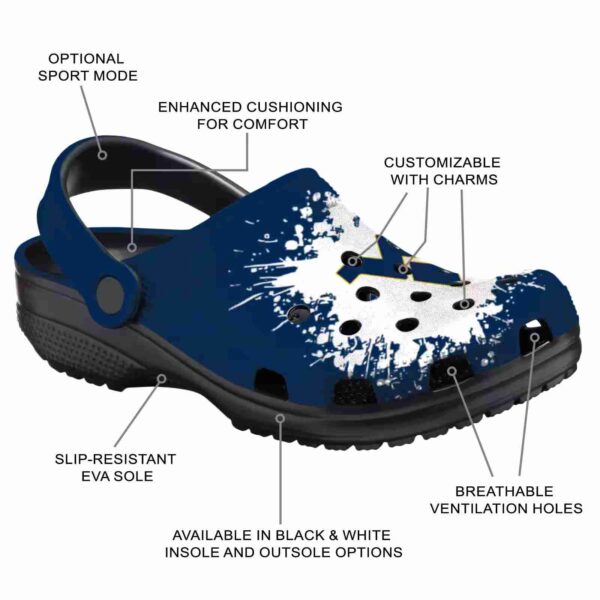 custom west virginia mountaineers splatter background crocs new arrival