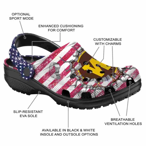 custom western michigan broncos freedom splinter clog new arrival