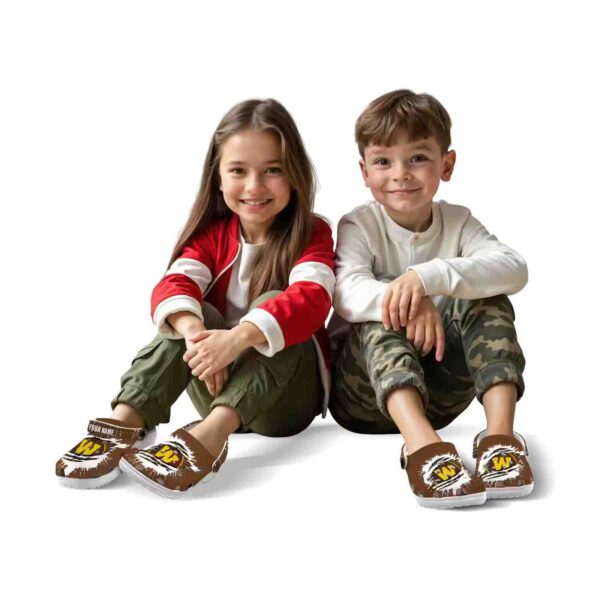 custom western michigan broncos splash motif background clog fashion forward