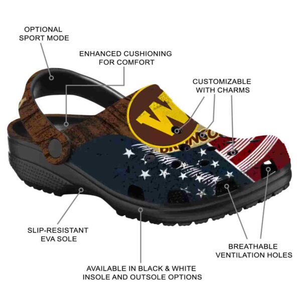 custom western michigan broncos star spangled side pattern clog new arrival