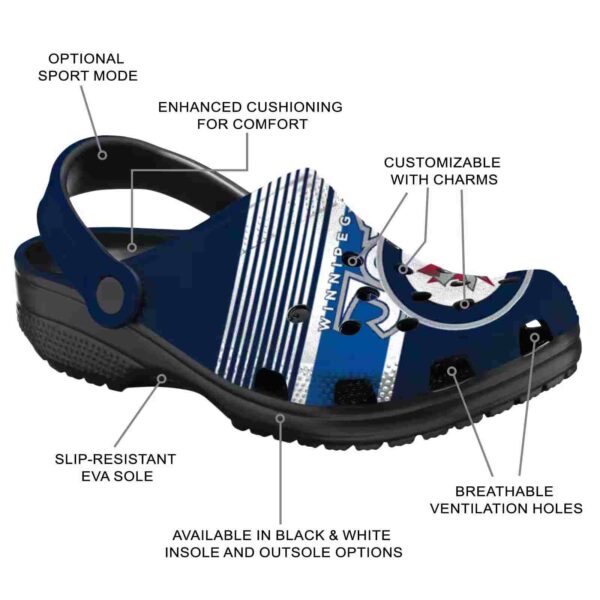 custom winnipeg jets vibrant dual tone clog new arrival