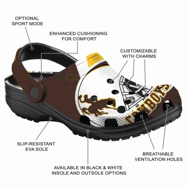 custom wyoming cowboys football helmet clog new arrival